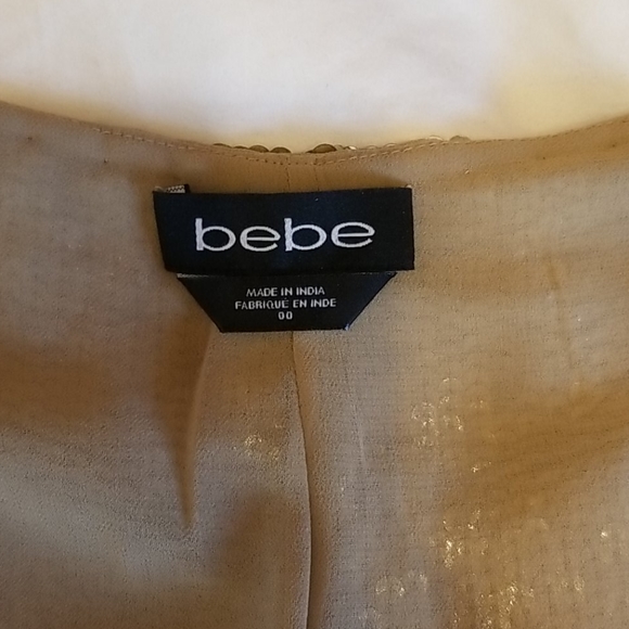 Sequined gold bebe dress - Picture 3 of 3